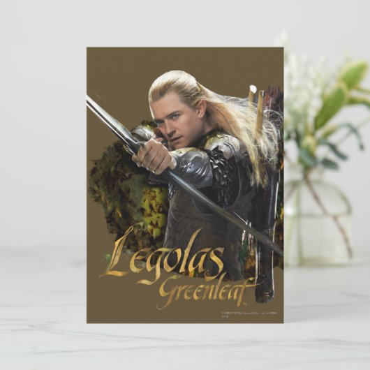 Invitation LEGOLAS GREENLEAF™ Drawing Bow Graphic (Debout devant)