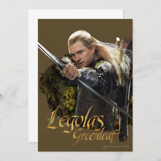 Invitation LEGOLAS GREENLEAF™ Drawing Bow Graphic (Devant / Derrière)