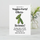 Invitation Légume Okra Légumes (Debout devant)