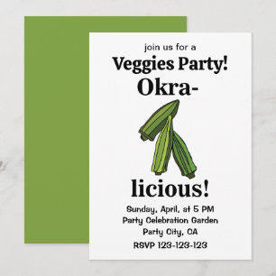 Invitation Légume Okra Légumes