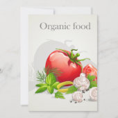 Invitation Légumes alimentaires biologiques (Devant)