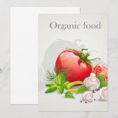 Invitation Légumes alimentaires biologiques (Devant / Derrière)