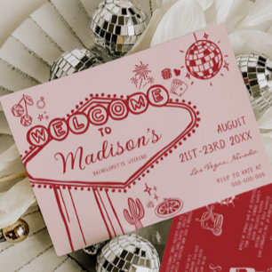 Invitation Légumes tirés à la main Bachelorette Week-end Itin