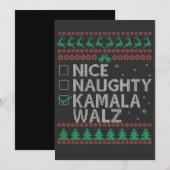Invitation L'élection du pull de Noël moche de Kamala Harris (Devant / Derrière)