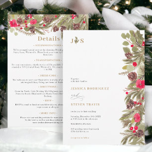 Invitation L'élégance des pins d'hiver tout en un Mariage