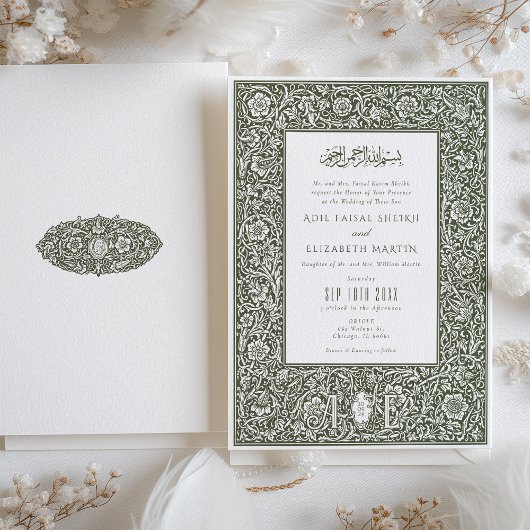 Invitation L'élégance islamique William Morris Mariage inspir