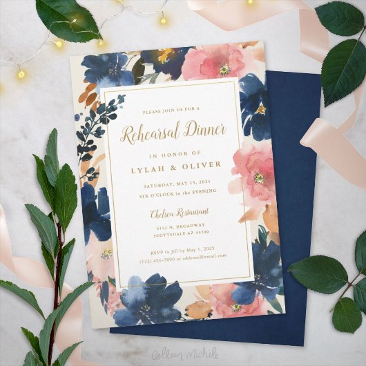 Invitation L'élégance sauvage | Repas de la Marine Blush & Go