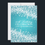 Invitation L'Elegant 60e Birthday Party Sparkling Blue Wave<br><div class="desc">Elegant 60th Birthday Fête invite design with sophisticated Sparkling Wave Blue,  custom name and date and additional text. Impress your family and friends with this stylish and moderne design.</div>