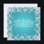 Invitation L'Elegant 60e Birthday Party Winter Sparkle Blue<br><div class="desc">Elegant 60th Birthday Fête invite design with sophisticated Winter Sparkle Blue motif,  custom name and date and additional text. Impress your family and friends with this stylish and moderne design. Fully customizable ! Easy to use and easy to personalize.</div>