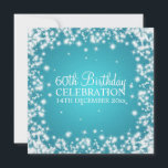 Invitation L'Elegant 60e Birthday Party Winter Sparkle Blue<br><div class="desc">Elegant 60th Birthday Fête invite design with sophisticated Winter Sparkle Blue motif,  custom name and date and additional text. Impress your family and friends with this stylish and moderne design. Fully customizable ! Easy to use and easy to personalize.</div>