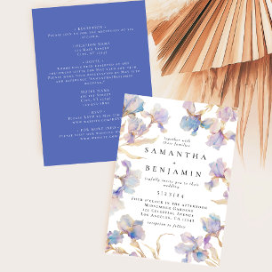 Invitation L'élégant Boho Iris Tout En Un Mariage