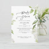 Invitation L'élégant Hydrangea Blanc pour une Baby Shower de (Debout devant)