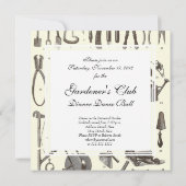 Invitation L'élégant jardinier - Outils Jardin Antique (Dos)