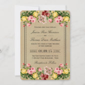 Invitation L'élégante collection Vintage de Mariages floraux (Devant)
