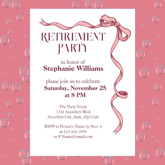 Invitation L'élégante fête de la vache rose des femmes