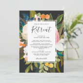 Invitation L'Élégante florale moderne Dames en noir (Debout devant)