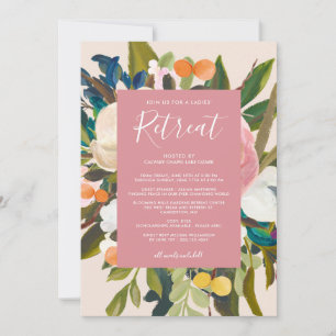 Invitation L'élégante florale moderne et le déluge féminin