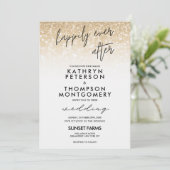 Invitation L'élégante Parties scintillant d'or joyeusement ap (Debout devant)