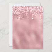Invitation L'élégante parties scintillant rose en or goutte l (Dos)