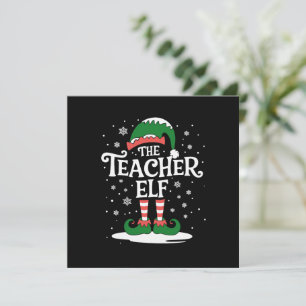 Invitation L'Elf de Noël de la Famille de l'Enseignant Groupe