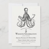 Invitation L'Embrace de l'amour | Mariage à thème Octopus (Devant)