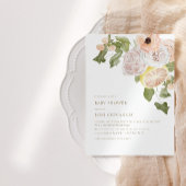 Invitation Lémérite rose moderne Baby shower plaqué été