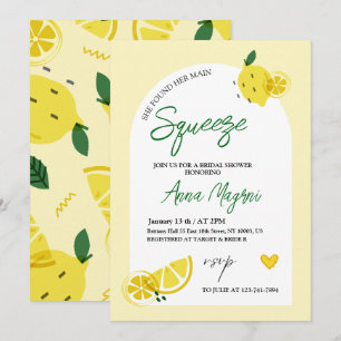 Invitation Lemon a trouvé son grand amour : Baby Shower de ma