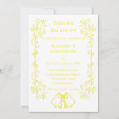 Invitation Lemon Bells Défilement Mariage Réception (Devant)