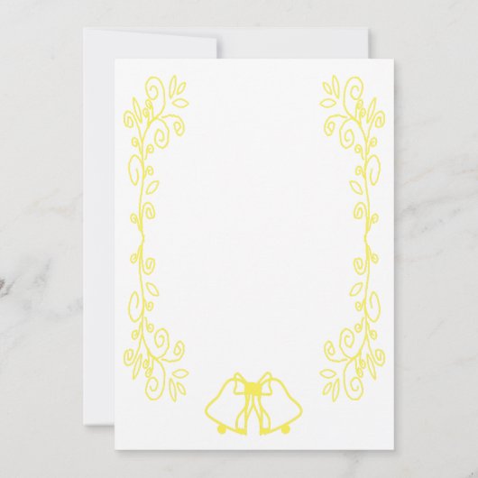 Invitation Lemon Bells Défilement Mariage Réception (Dos)