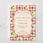 Invitation Lemon Berry Picnic Baby Shower (Devant)