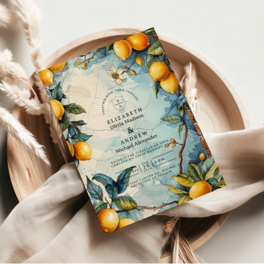 Invitation Lemon Blossom Garden Wedding