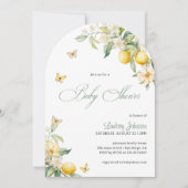 Invitation Lemon Citrus Floral Butterfly Baby Shower Arch (Devant)
