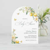 Invitation Lemon Citrus Floral Butterfly Baby Shower Arch (Debout devant)
