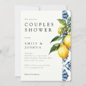Invitation Lemon Citrus Positano Mariage Italien pour Couples (Devant)