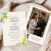 Invitation Lemon Citrus QR Code Photo Wedding