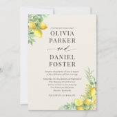 Invitation Lemon Citrus QR Code Photo Wedding (Devant)