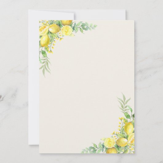 Invitation Lemon Citrus Wedding (Dos)