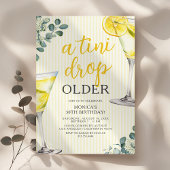 Invitation Lemon Drop Martini Adult Birthday Party