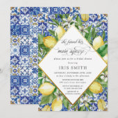 Invitation Lemon Elle A Trouvé Sa Fête des mariées De Squeeze (Devant / Derrière)