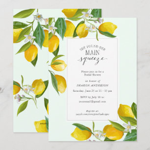 Invitation Lemon Elle a trouvé sa Fête des mariées principale