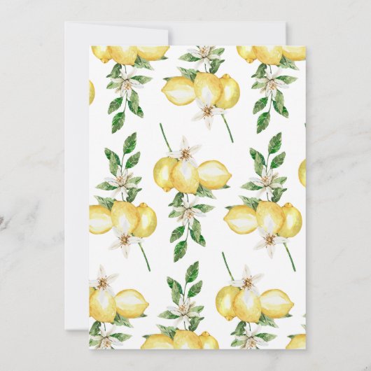 Invitation Lemon Elle A Trouvé Sa Fête des mariées Squeeze (Dos)