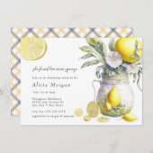 Invitation Lemon | Fête de mariage Citrus (Devant / Derrière)