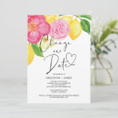 Invitation Lemon floral de printemps Changer le Mariage de da (Debout devant)