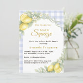 Invitation Lemon gingham blue main squeeze bow Bridal Shower (Debout devant)