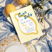 Invitation Lemon Gingham Ciao Baby Shower