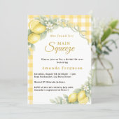 Invitation Lemon gingham main squeeze bow Bridal Shower (Debout devant)