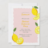 Invitation Lemon Graduation Party Pink Citrus (Devant)