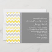 Invitation Lemon Gray Chevron Bridal Shower Invite Cards (Dos)