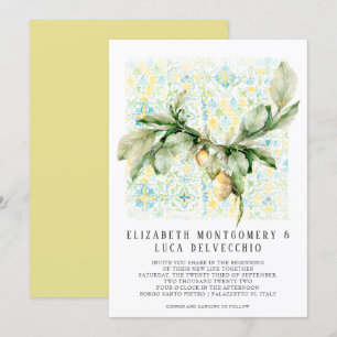Invitation Lemon Grove italienne   Boho Botanical Mariage