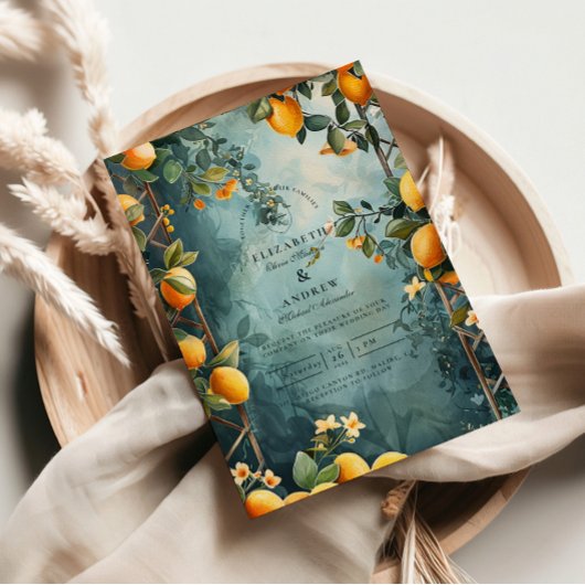 Invitation Lemon Grove Romance Wedding